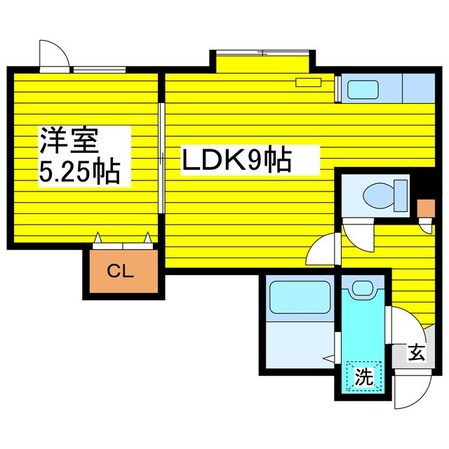 北２４条駅 徒歩15分 2階の物件間取画像